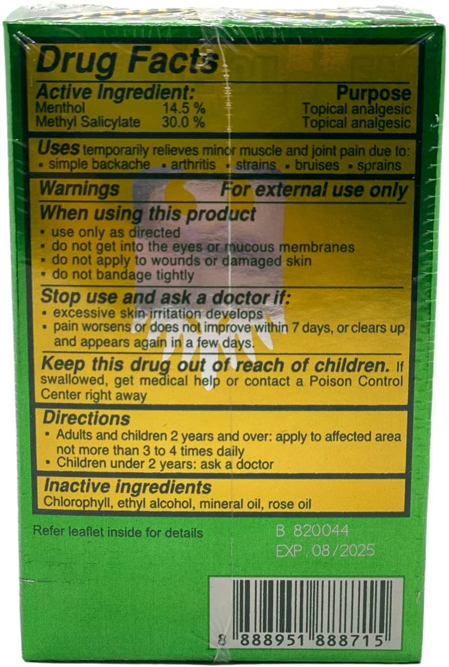 Dầu Xanh - Eagle Brand Medicated Oil 0.8 Oz - 24 ml Bottle - Image 4